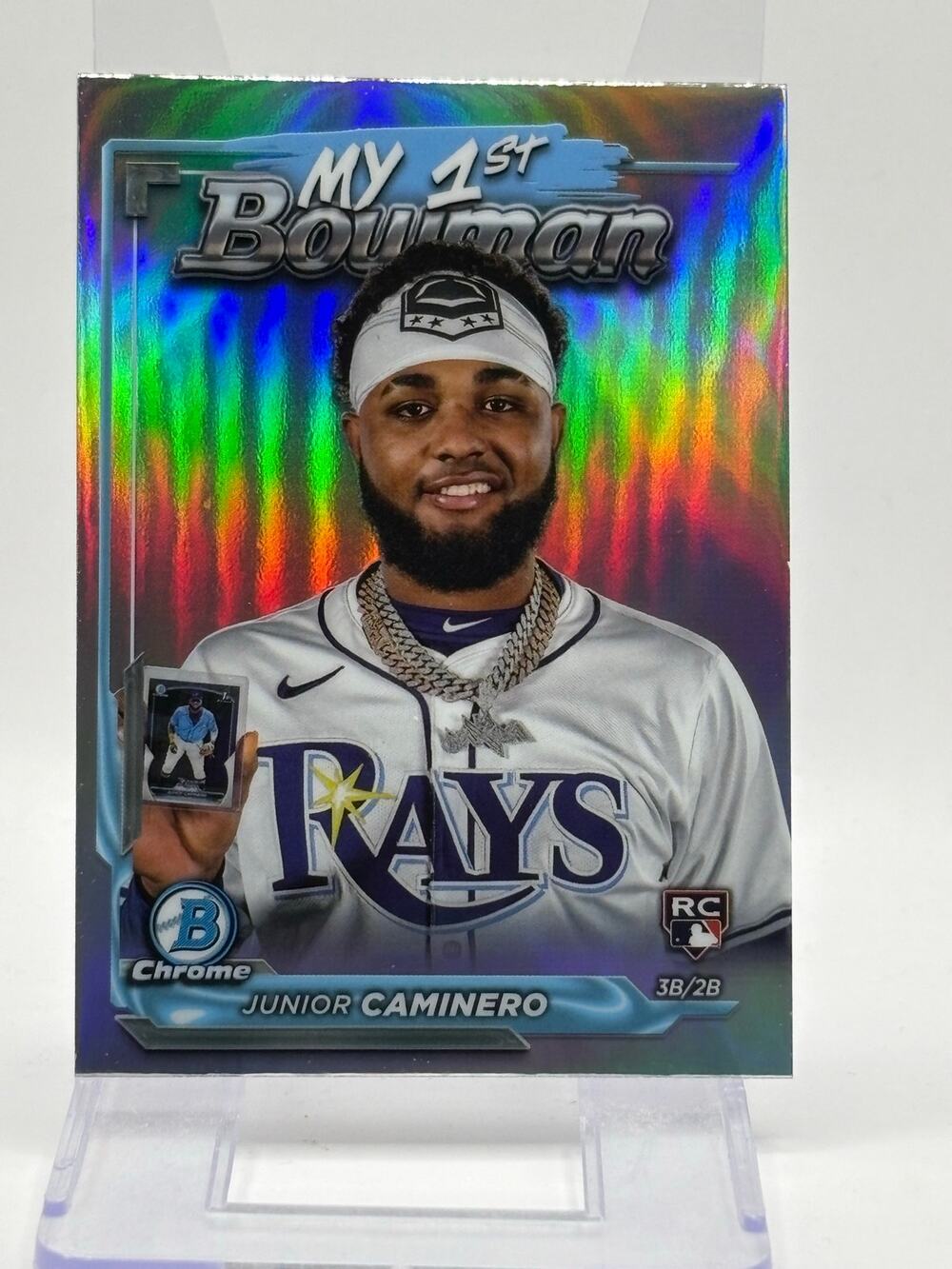 2024 Bowman Chrome Junior Caminero Rookie My 1st Bowman Refractor Rays RC